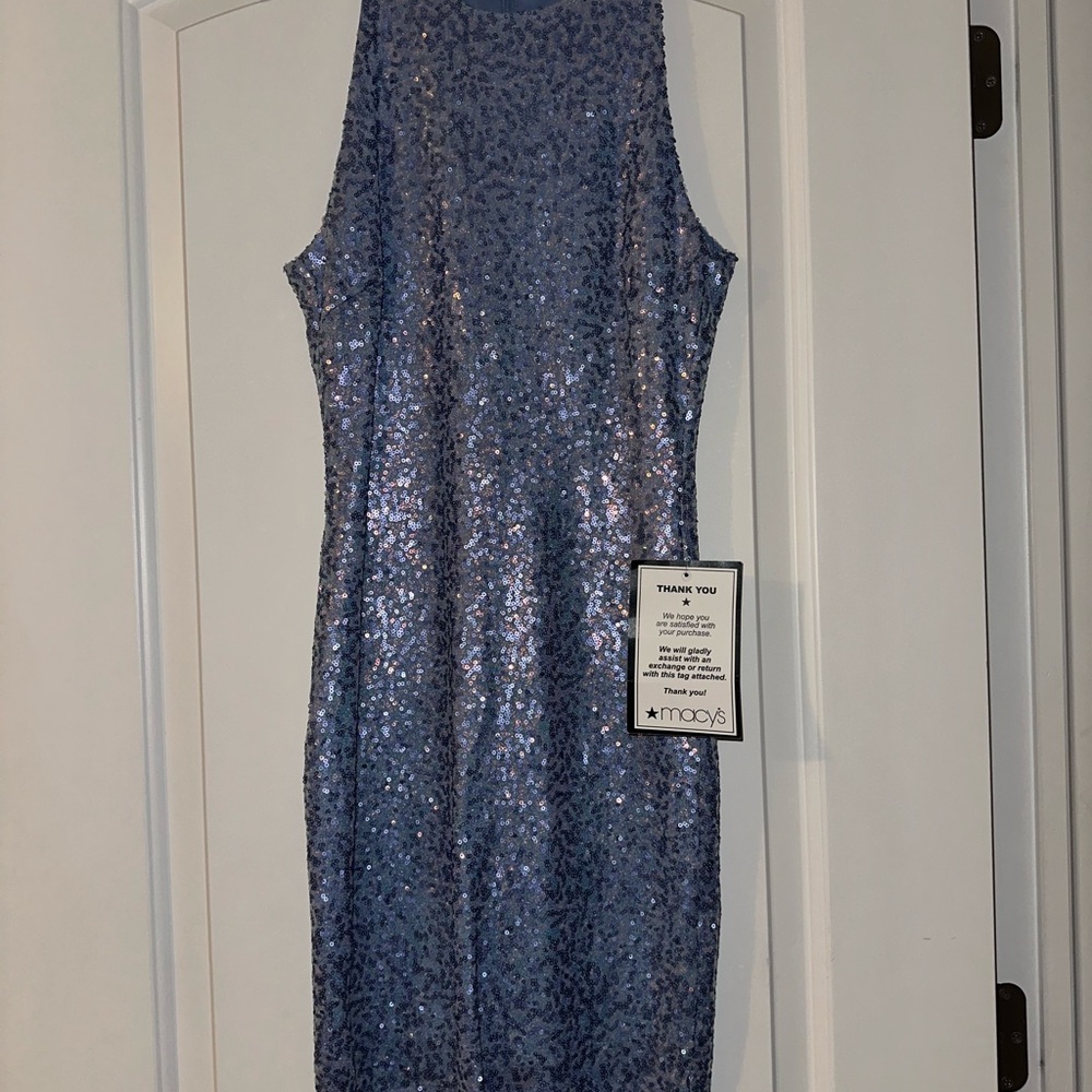 B Darlin Sparkling Blue Mini Dress